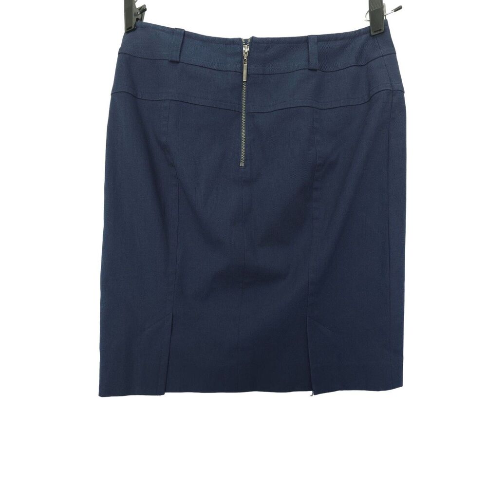 Etcetera Pencil Skirt Womens Size 6 Dark Blue Zip front